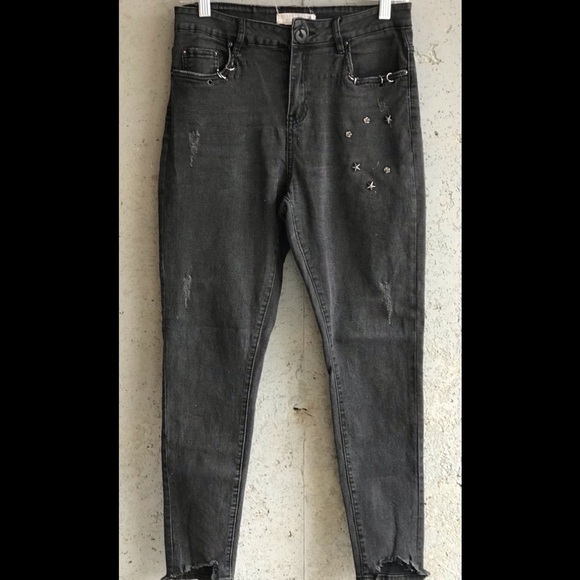 ♦️Sz7 StreetWear Society Black | Skinny High Rise Jeans - Picture 7 of 14
